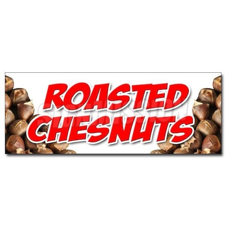 ROASTED CHESTNUTS DECAL Sticker Cooked Open Flame Snack Nuts Peanuts Food